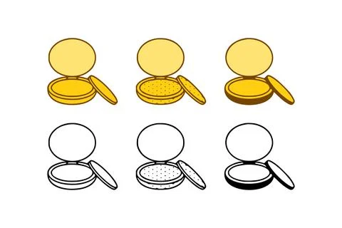 Vector set of powder boxes in doodle style on white background 스톡 일러스트