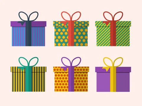 Vector set of presents Stock Illustration