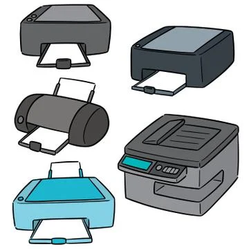 Vector set of printer Illustrazione stock