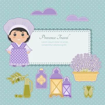 Vector set of Provence. Stock Illustration