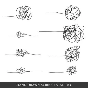 Vector Set of random chaotic lines. Ilustración de archivo