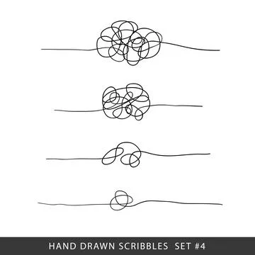 Vector Set of random chaotic lines. Ilustración de archivo