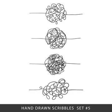 Vector Set of random chaotic lines. Ilustración de archivo