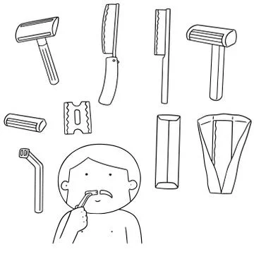 Vector set of razor Stock Illustration