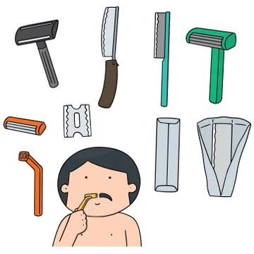 Vector set of razor Stock Illustration