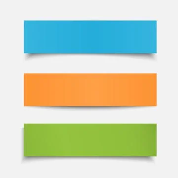 Vector set realistic colorful  paper sheet Stock Illustration
