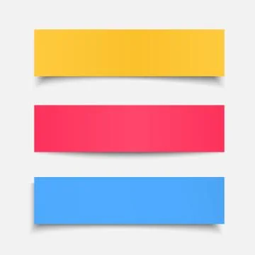 Vector set realistic colorful  paper sheet Stock Illustration