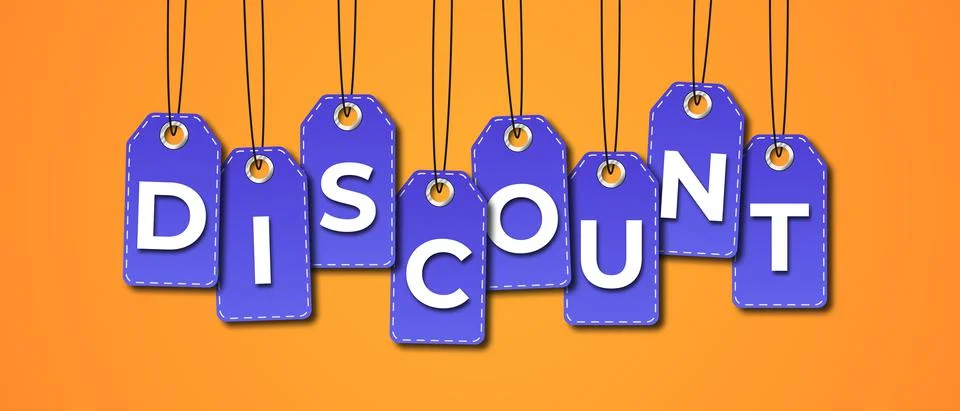 Vector set of realistic isolated blank price tag coupons for discount. Vector Stock Illustration