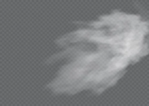 Vector set of realistic isolated cloud on the transparent background. Illustrazione stock