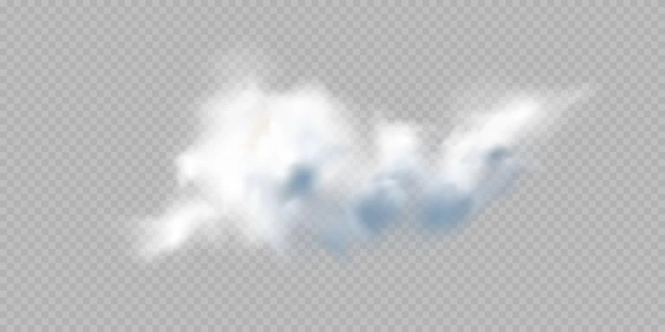 Vector set of realistic isolated cloud on the transparent background. 스톡 일러스트