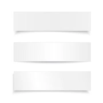 Vector set realistic paper sheet ,banner with different shadow Stock Illustration