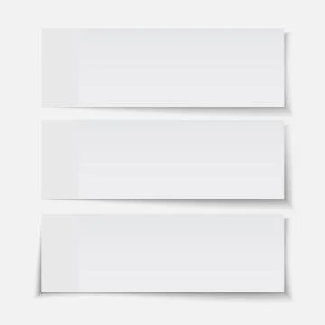 Vector set realistic paper sheet Stock Illustration
