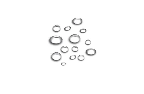 Vector set of realistic water droplets Stock Illustration