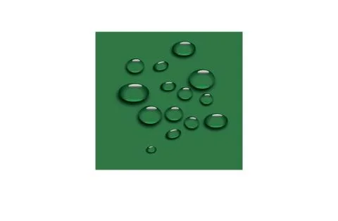 Vector set of realistic water droplets Stock Illustration