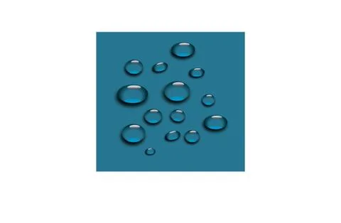 Vector set of realistic water droplets Stock Illustration