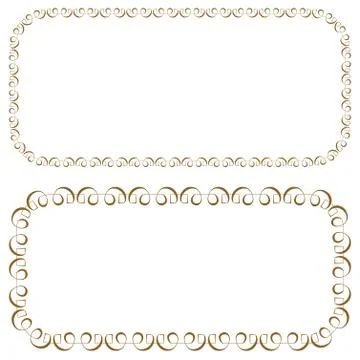 Vector set of rectangular beautiful frames 스톡 일러스트