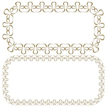 Vector set of rectangular beautiful frames Stockillustratie