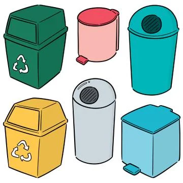 Vector set of recycle garbage Stock Illustration