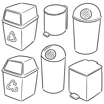 Vector set of recycle garbage Stock Illustration