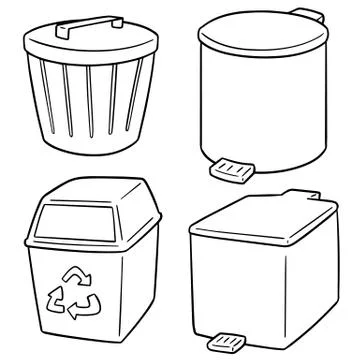 Vector set of recycle garbage Illustrazione stock