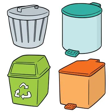 Vector set of recycle garbage Stock Illustration