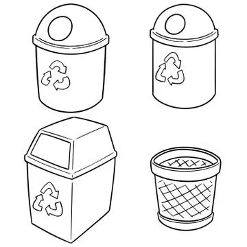 Vector set of recycle garbage Stock Illustration