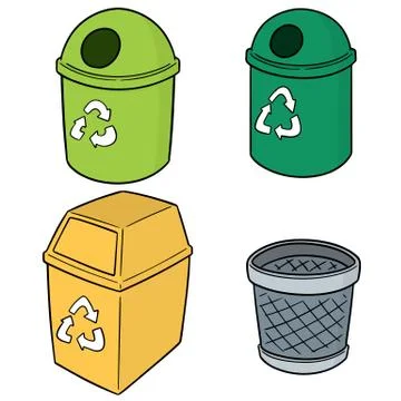 Vector set of recycle garbage Stock Illustration