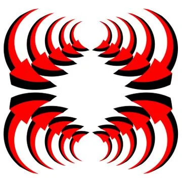 Vector set of red arrows Stock Illustration