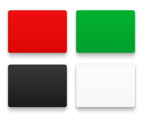 Vector set of red, green, black, and white rectangular backgrounds, isolated on イラスト素材