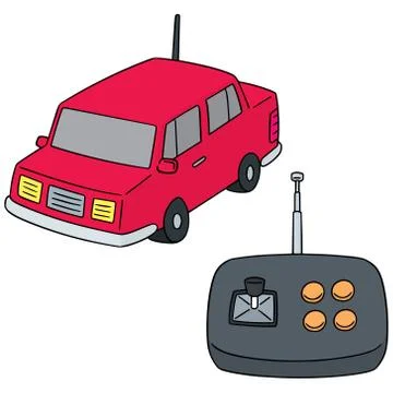 Vector set of remote control car Stock Illustration