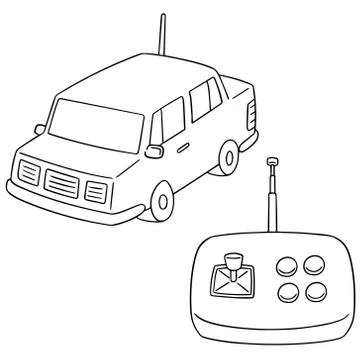 Vector set of remote control car Stock Illustration
