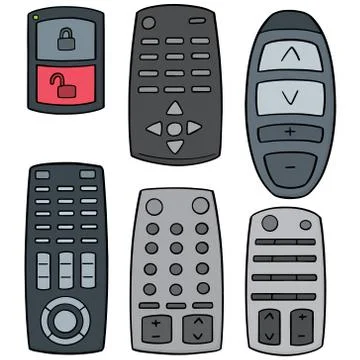 Vector set of remote control Stock Illustration