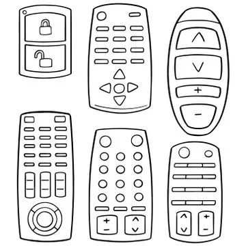 Vector set of remote control Stock Illustration