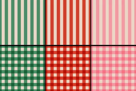 Vector set of retro classic geometric patterns for Christmas and New year. .. 스톡 일러스트