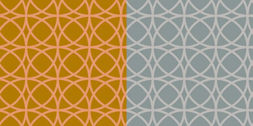 Vector set retro simple geometric seamless patterns in retro style. Vintage.. イラスト素材