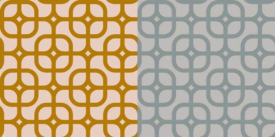 Vector set retro simple geometric seamless patterns in retro style. Vintage.. イラスト素材