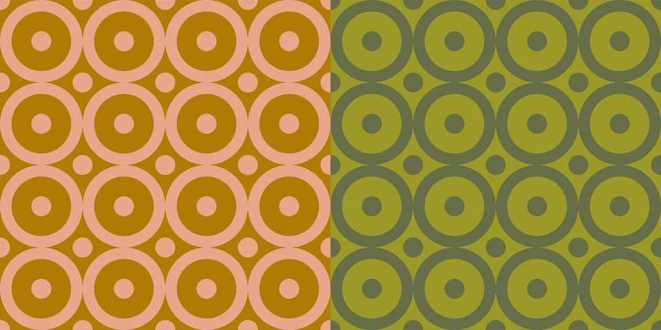 Vector set retro simple geometric seamless patterns in retro style. Vintage.. イラスト素材