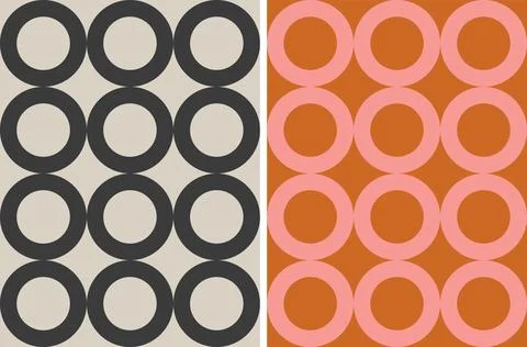 Vector set retro simple geometric seamless patterns in retro style. Vintage.. 스톡 일러스트