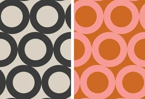 Vector set retro simple geometric seamless patterns in retro style. Vintage.. イラスト素材