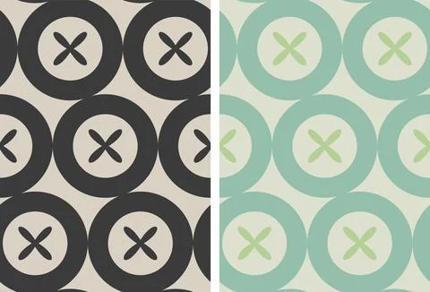 Vector set retro simple geometric seamless patterns in retro style. Vintage.. イラスト素材