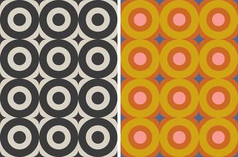 Vector set retro simple geometric seamless patterns in retro style. Vintage.. 스톡 일러스트