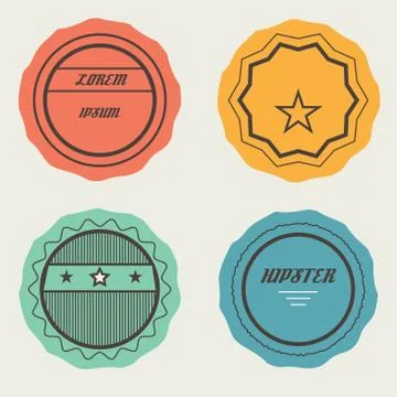 Vector Set of Retro Stamps and Badges Stock-Illustration