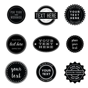 Vector Set of Retro Stamps and Badges Stock Illustration
