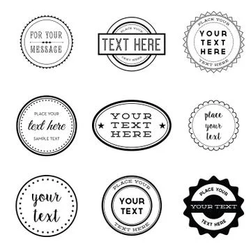 Vector Set of Retro Stamps and Badges Illustrazione stock
