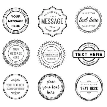 Vector Set of Retro Stamps and Badges Stock Illustration