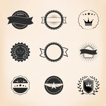 Vector Set of Retro Stamps and Badges Stock-Illustration
