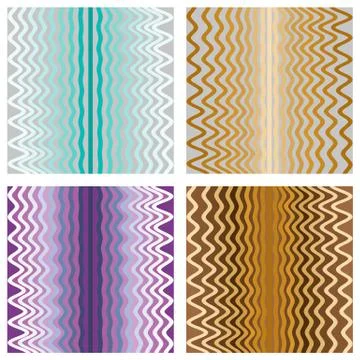 Vector set with rhythmic lines backgrounds. 스톡 일러스트