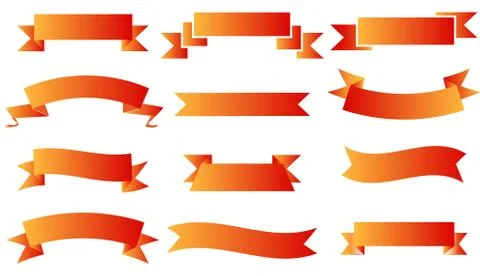 Vector set of ribbons Illustrazione stock