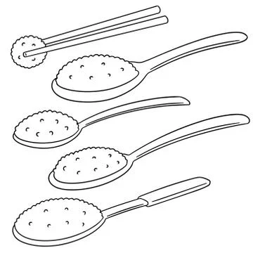Vector set of rice Stock Illustration
