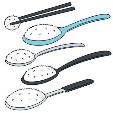 Vector set of rice Illustrazione stock